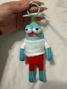SpongeBob Squarepants Blue Fish Plush Keychain